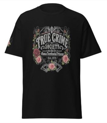True Crime Society T-shirt, Color: Black, Size: S