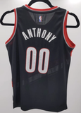 Fanatics Carmelo Anthony Portland Trailblazers Jersey Black #00 Youth Med