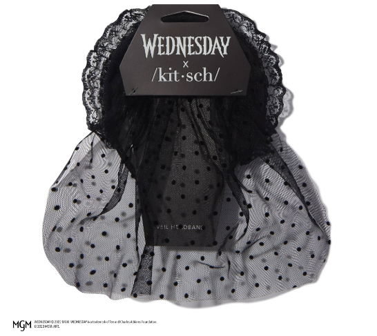 Wednesday X Kitsch veil headband