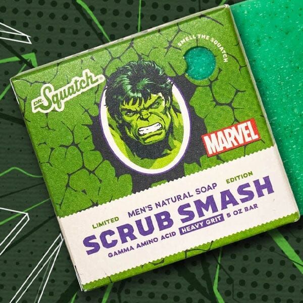 Dr. Squatch Men&#39;s Natural Soap Marvel Edition - Scrub Smash