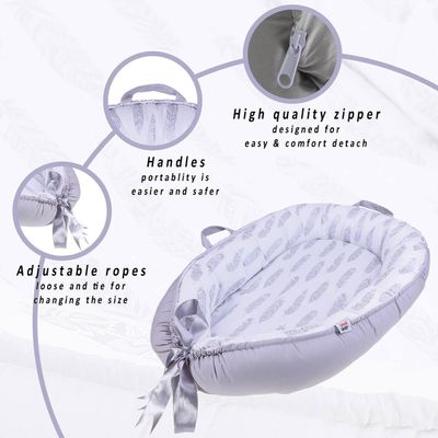 Baby Lounger, Breathable &amp; Soft Baby Nest Cover Co Sleeper for Baby 0-24 Months