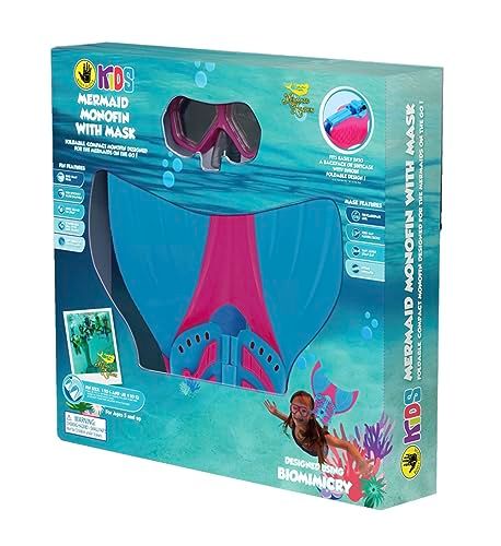 Body Glove Kids Mermaid Foldable Single Fin Includes Adjustable Goggles