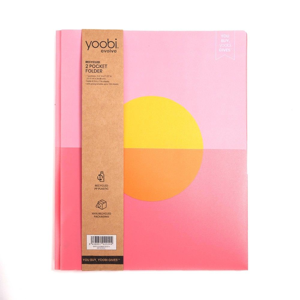 2 Pocket Plastic Folder Sunrise - Yoobi™