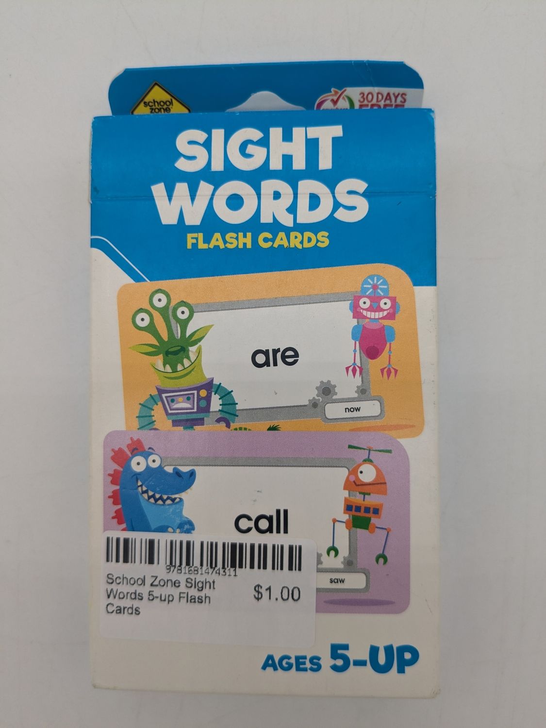 School Zone Sight Words 5-up Flash Cards