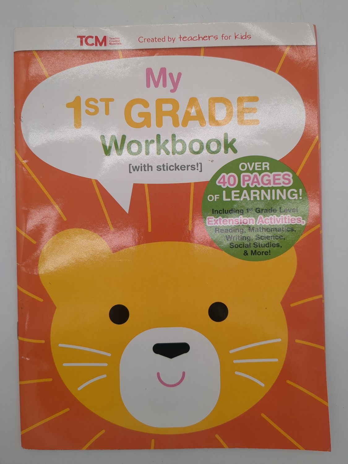 My 1st Grade Workbook, Bear, With Stickers, Ages 6+