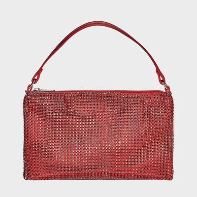 Girls&#39; Rhinestone Mesh Shoulder Bag - Art Class™ Red