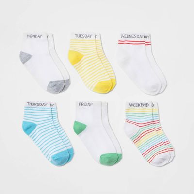 Toddler Striped Low Cut Socks - Cat &amp; Jack™ 2T-3T