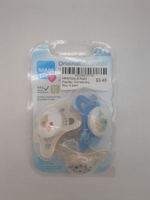 MAM Day &amp; Night Pacifier, 0-6 Months, Boy, 3 pack