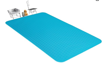 Seagull Сomfortable Pet Grooming Padded Mat for at-Home Grooming Dogs and Cats, Bathing Mat for Pets, 31×19 Inch, Sky-Blue