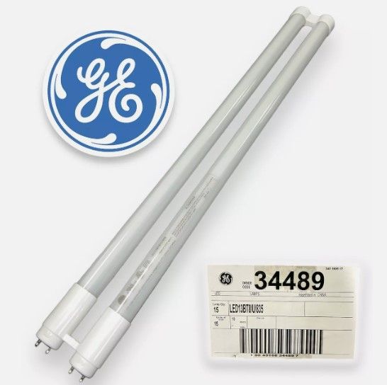 Ge 34489 Led 13w, 3’ Ballast Bypass Type B, Double-ended U1-tube Light 15 Pack