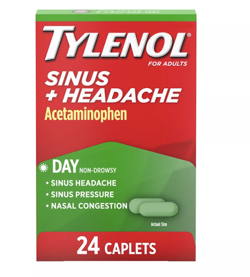 Tylenol Acetaminophen Sinus + Headache Caplets - 24ct