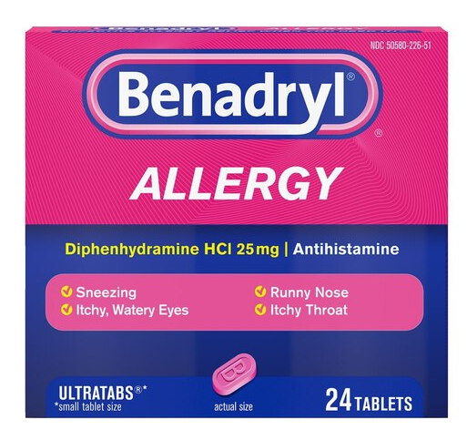 Benadryl Allergy Ultratabs Tablets, 24 CT