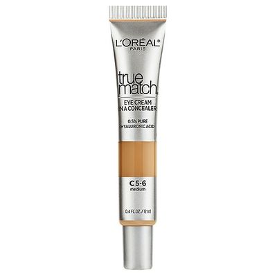 L&#39;oreal Paris True Match Eye Cream Concealer, Formulated with 0.5% Hyaluronic Acid, C5-6 Medium