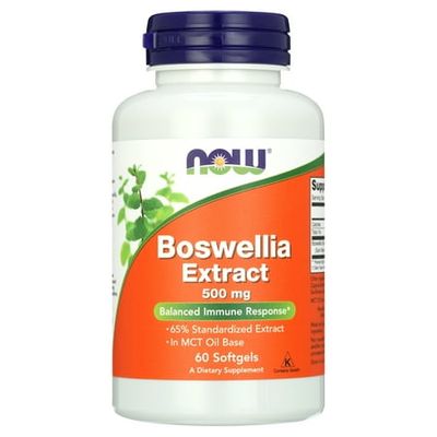 NOW Supplements Boswellia Extract 500 Mg in MCT Oil Base Balanced Immune Response* 60 Softgels