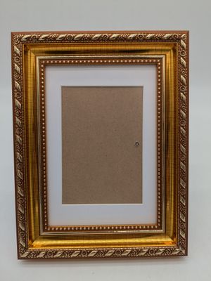 European Style Ornate Gold Picture Frame 5&quot; x 7&quot; Wall or Table Frame, w/ Removable Mat