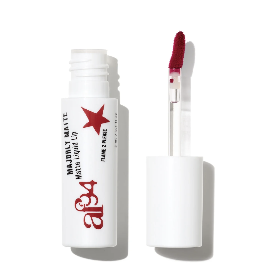 af94 Majorly Matte Liquid Lipstick,Flame 2 Please, Red