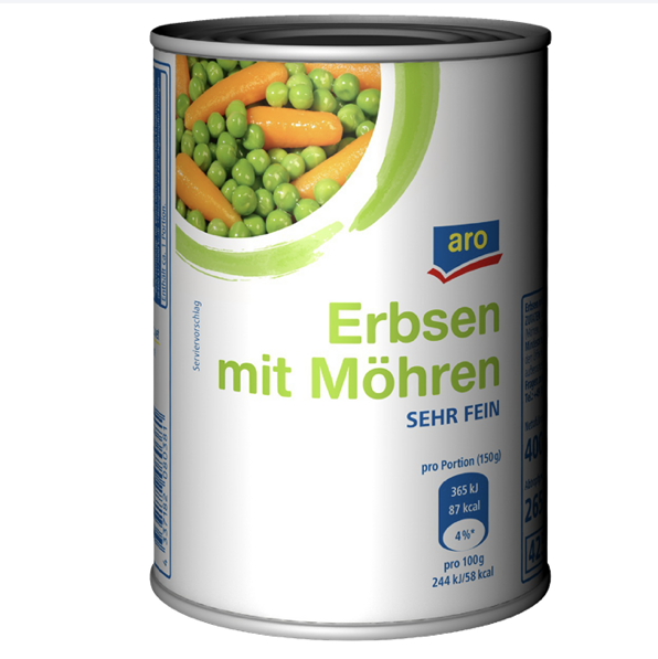 ARO Erbsen mit Möhren 425 ml