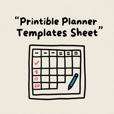 Printable Planner Sheet