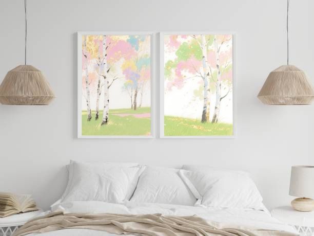 Whimsical Birch Grove Art Print (A)