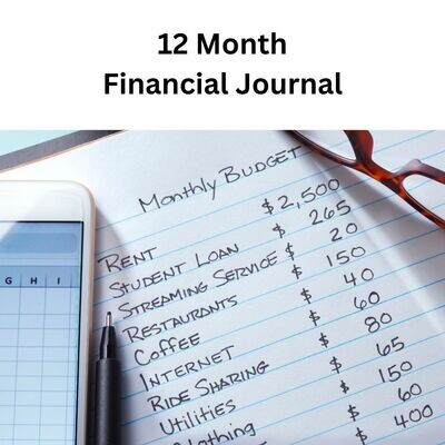 12 Month Financial Journal - PDF