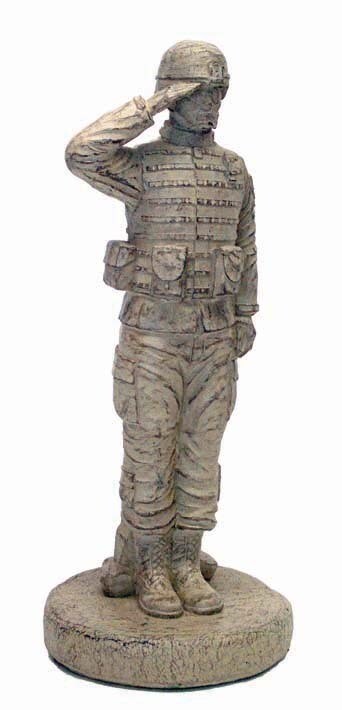 Saluting Combat Soldier