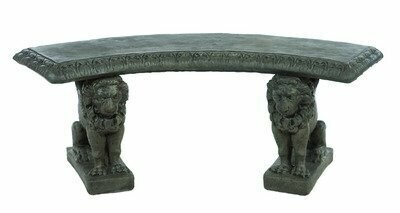 Large Curved Bench With Lion Legs