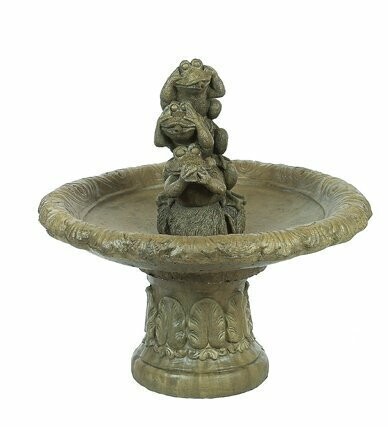 Hear, Speak, See No Evil Frog Fountain