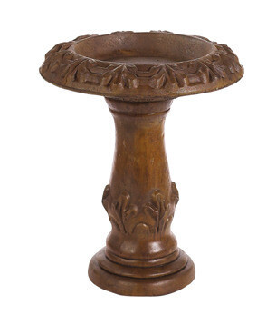 Oak Leaf Birdbath