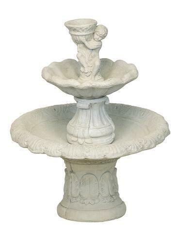 Med Round Fountain - Boy Holding Bowl