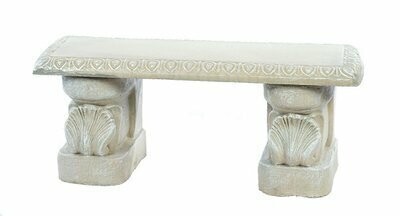 Straight Bench with Shell Legs