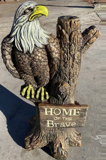 Eagle "Home of the Brave" Flag Stand
