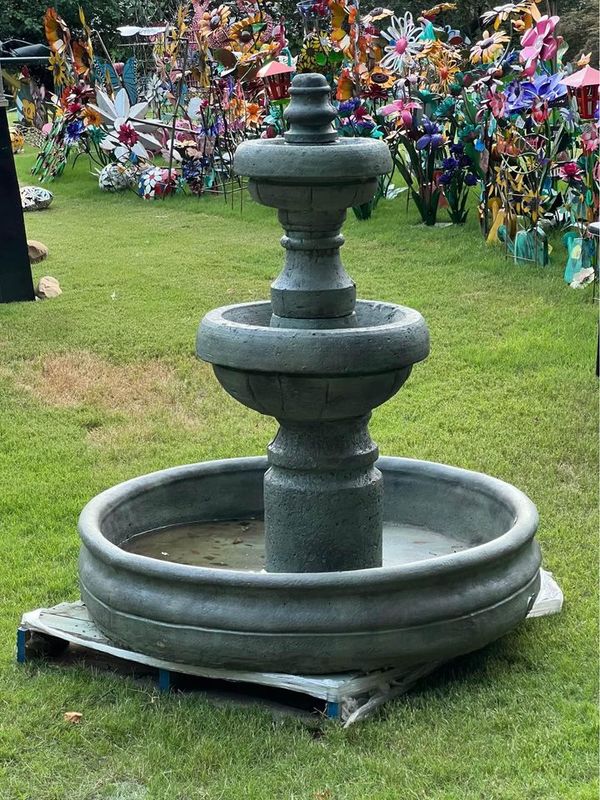 Carved Stone in Small Pool Bowl