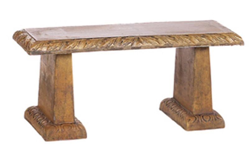 Straight Oak Leaf Bench