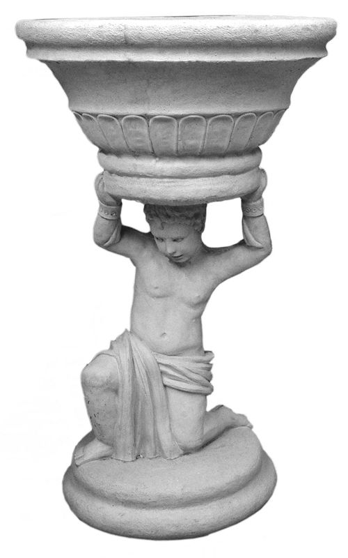Boy Pedestal Right Knee Up With Bowl