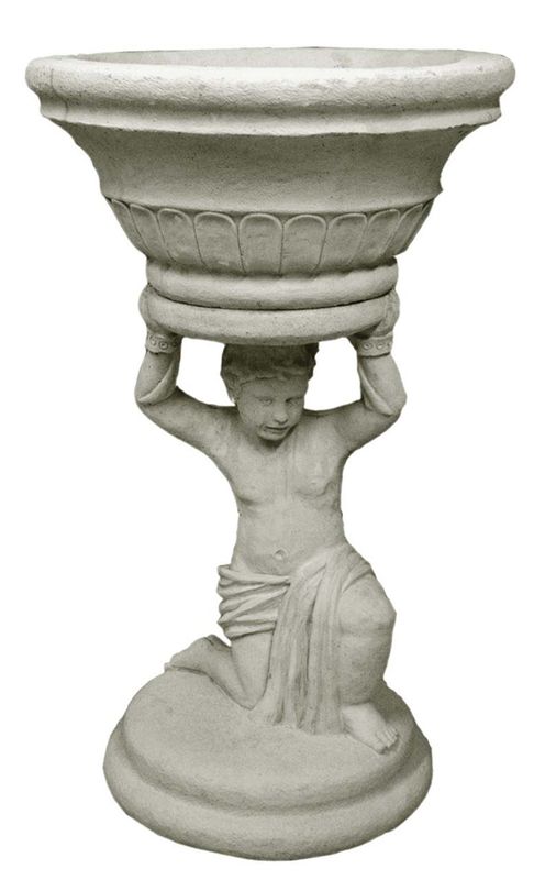 Boy Pedestal Left Knee Up With Bowl