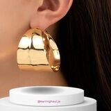 Elaborate Gold Hoop Earrings