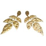 Gold Leaf Drop Earrings