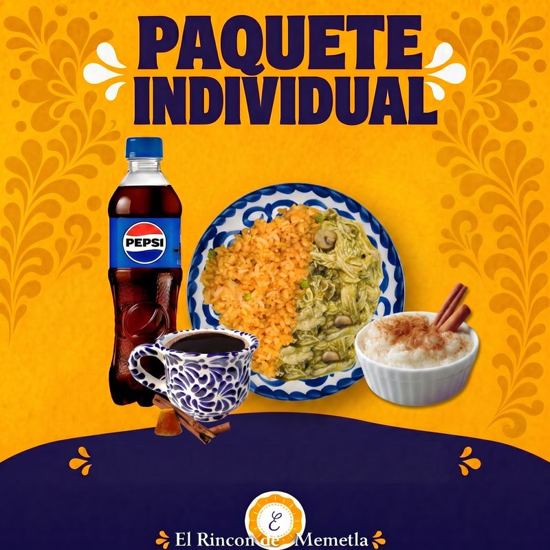 Combo mole con arroz rojo