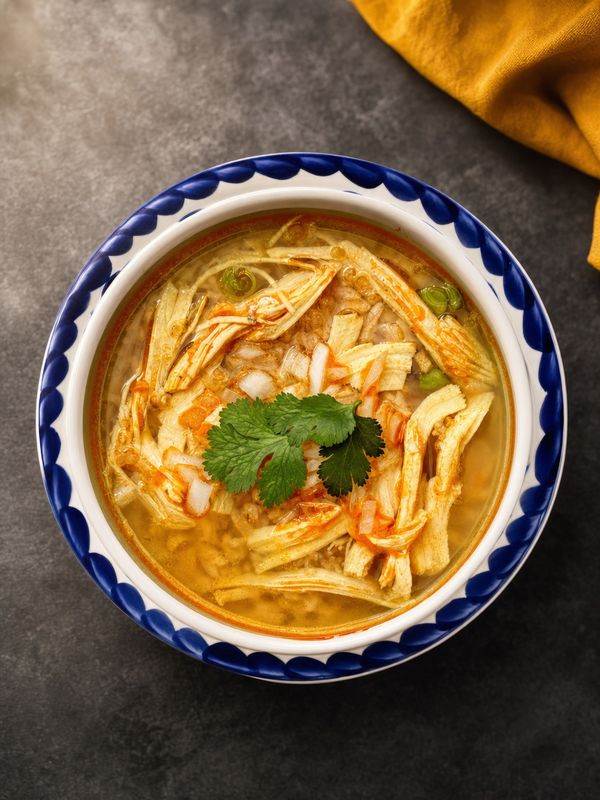 Consomé (caldo) de pollo deshebrado mediano 400 ml