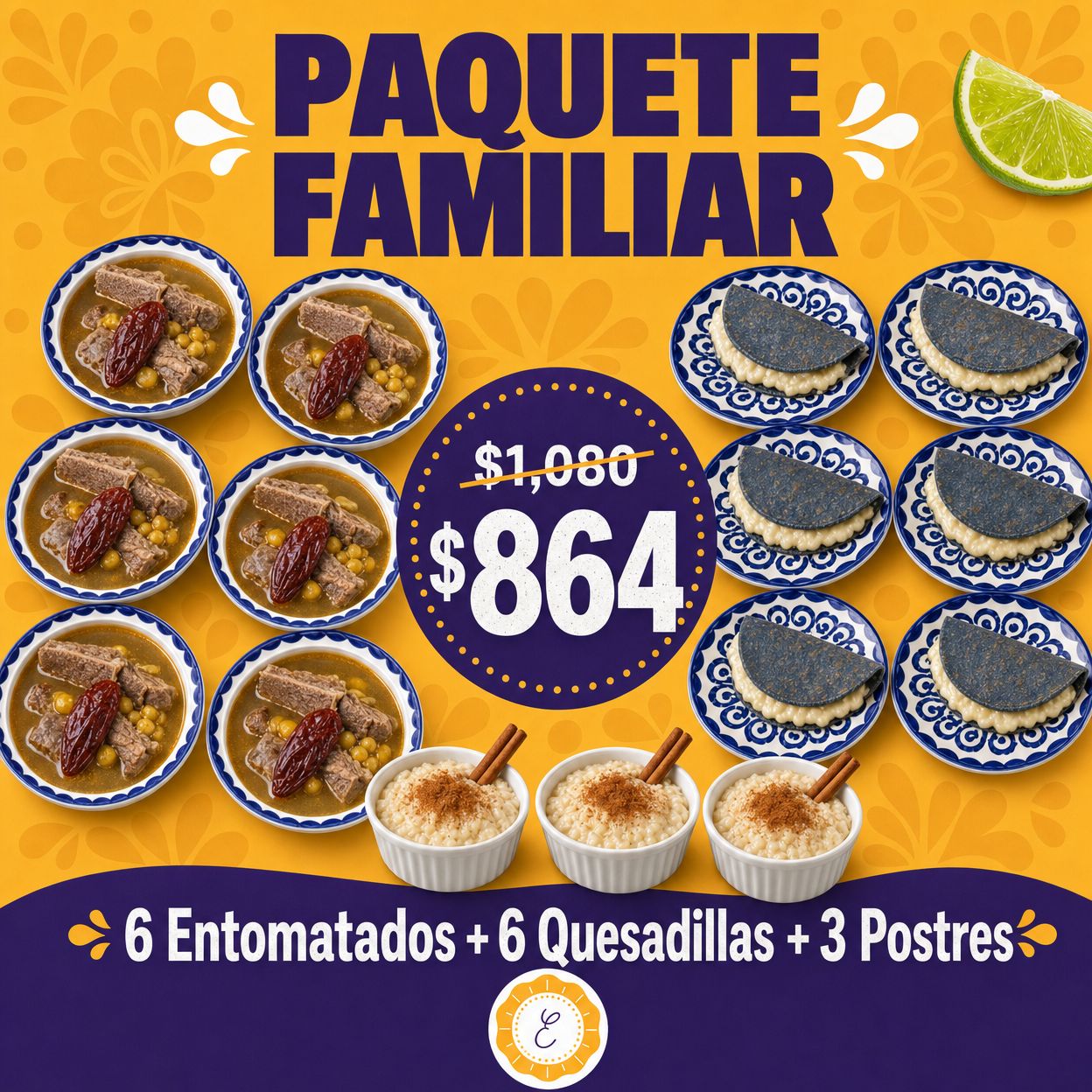 Paquete familiar entomatado de res
