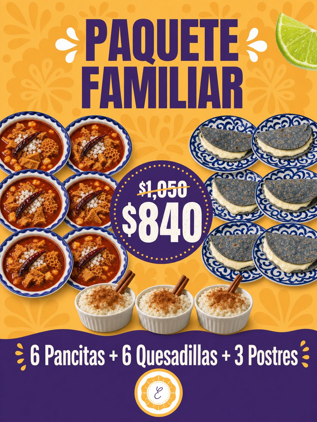 Paquete familiar de pancita de res
