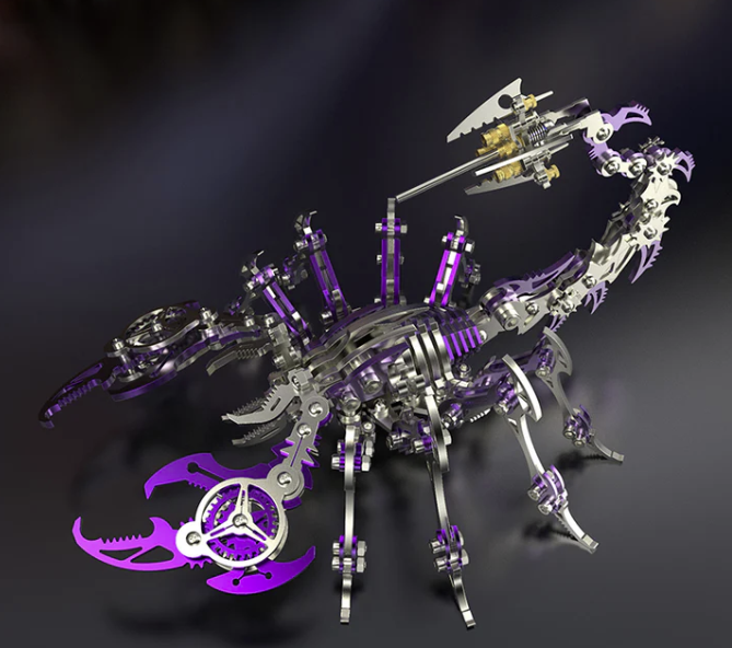 3D Scorpio Metal Puzzle Purple/Silver