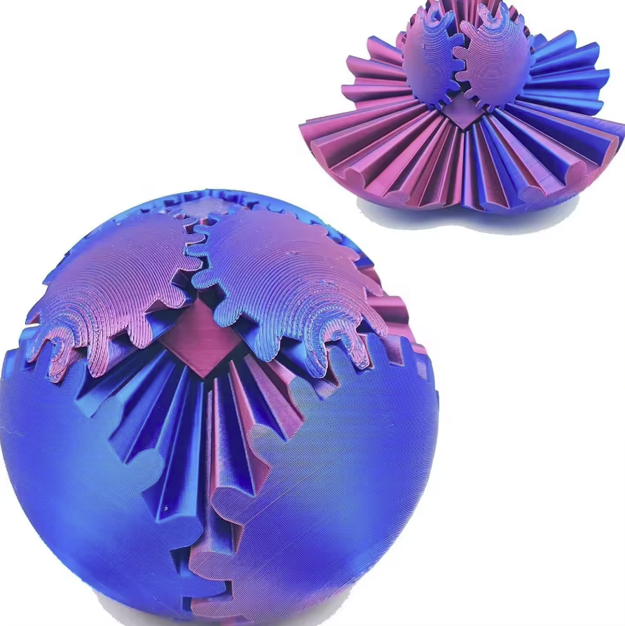 Anti Stress Infinity Gear Ball Purple/Blue - Stor 10 CM