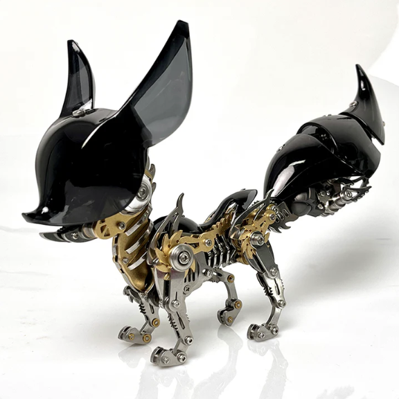 3D Metal Puzzle Black Fox