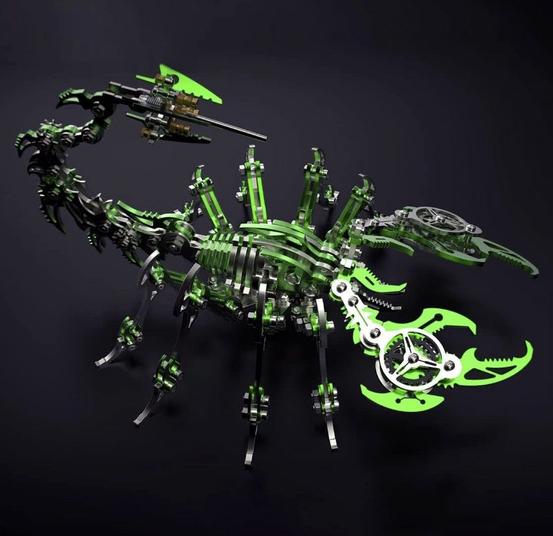 3D Scorpio Metal Puzzle Green/Silver