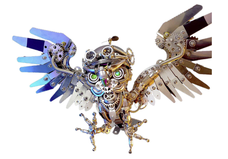3D Steampunk Owl Metal Puzzle