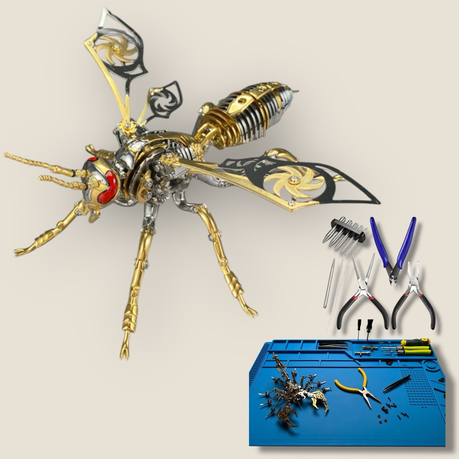 3D Wasp Gold/Silver Metal Puzzle - Value Pack