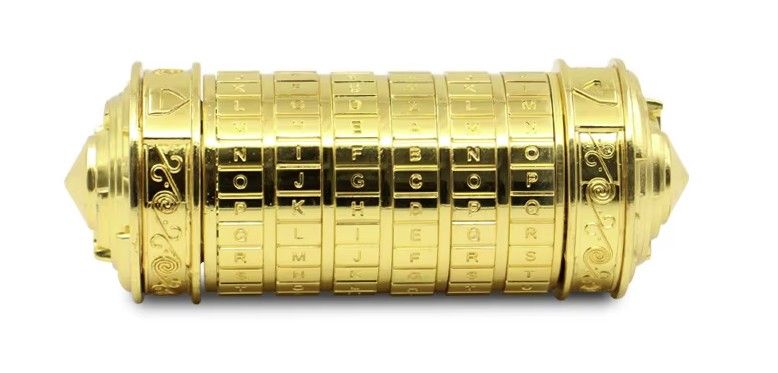 Da Vinci Cryptex Puzzle Box - Guld