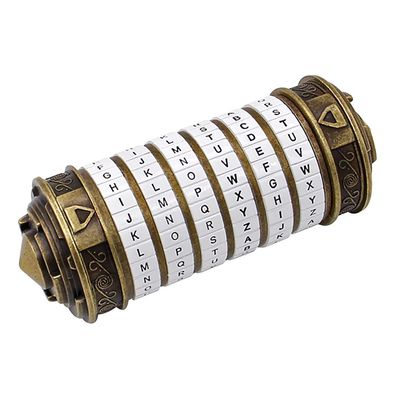Da Vinci Cryptex Puzzle Box - Rustik/Hvid