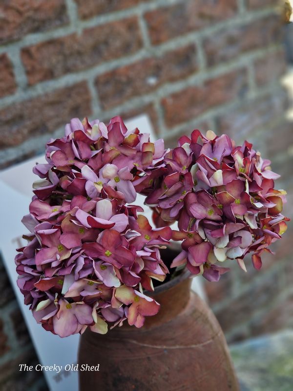 Zijdehortensia bordeaux